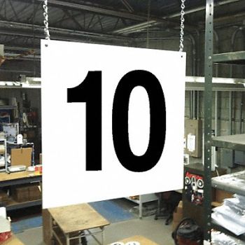 STRANCO INC Hanging Aisle Sign Legend 10, 23J625