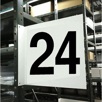 STRANCO INC Projecting Aisle Sign 12in x 12in Vinyl, 23J664
