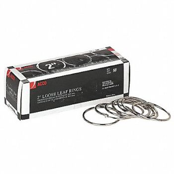 ACCO Binder Ring Metal Steel PK50, 23K153