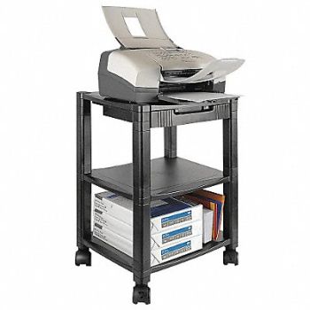KANTEK Mobile Printer Stand Black Plastic, 23K282