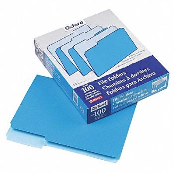 PENDAFLEX Letter File Folder Blue/Light Blue PK100, 23K455