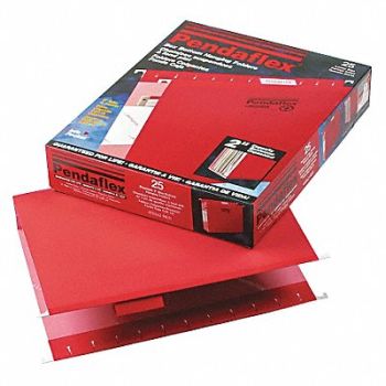 PENDAFLEX Letter File Folders Red PK25, 23K578