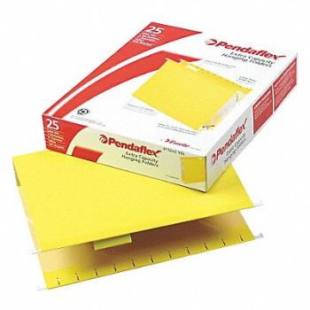 PENDAFLEX Letter File Folders Yellow PK25, 23K588