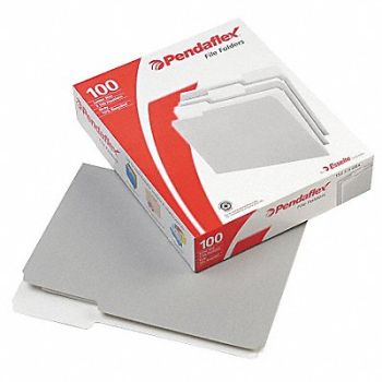 PENDAFLEX Letter File Folders Gray/Lt Gray PK100, 23K605