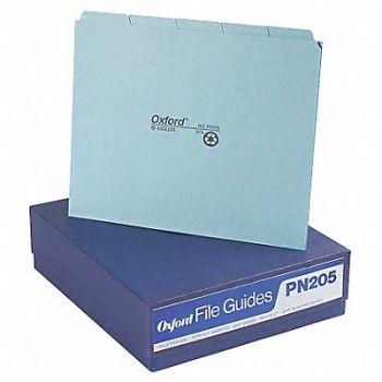 PENDAFLEX File Guide Set Write-On Tabs Blue PK100, 23K610