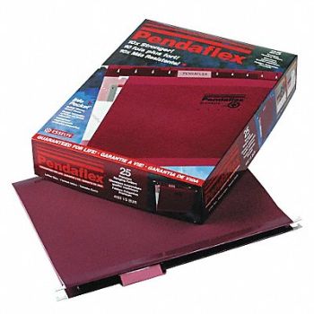 PENDAFLEX Hanging File Folders Burgundy PK25, 23K619