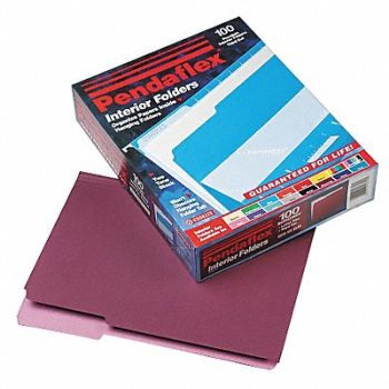 PENDAFLEX Letter File Folders Burgundy PK100, 23K622
