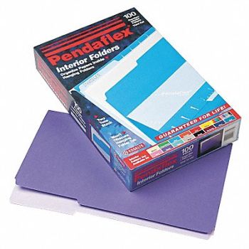 PENDAFLEX Legal File Folders Violet PK100, 23K666