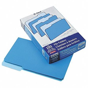 PENDAFLEX Legal File Folders Blue/Light Blue PK100, 23K692