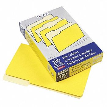 PENDAFLEX Legal File Folders Yellow PK100, 23K773