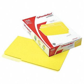 PENDAFLEX Legal File Folders Yellow PK100, 23K775