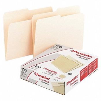 PENDAFLEX Letter File Folders Manila PK100, 23K863