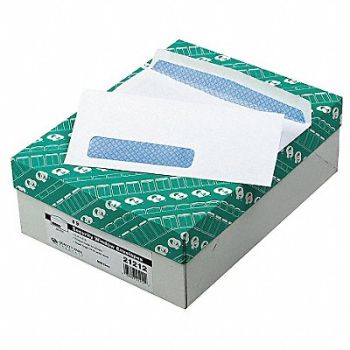 QUALITY PARK Window Envelope Gummed Flap PK500, 23K954