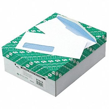 QUALITY PARK Window Envelope Gummed Flap PK500, 23K958