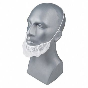 CONDOR H8277 Beard Cover Head Strap White PK1000, 23KX01