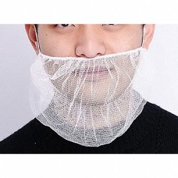 CONDOR Beard Cover Head Strap White PK100, 23KX05