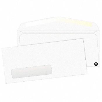 QUALITY PARK Window Envelope Gummed Flap PK500, 23L139