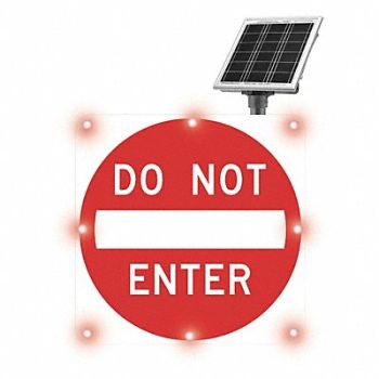TAPCO LED Sign Do Not Enter Aluminum 30 x 30, 23L594