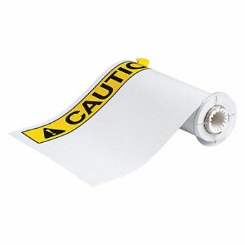 BRADY Label White/Yellow/Black 10x14In Vinyl, 23MG35