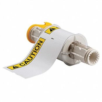 BRADY Label White/Yellow/Black 4x6In Vinyl, 23MG57