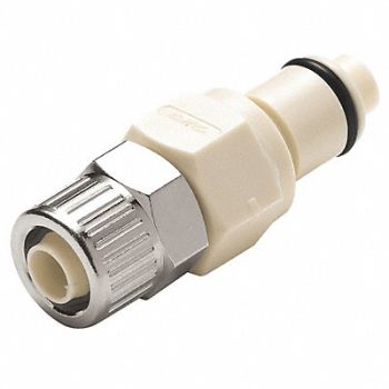 COLDER Coupler Polypropylene Natural Push In, 23MH61