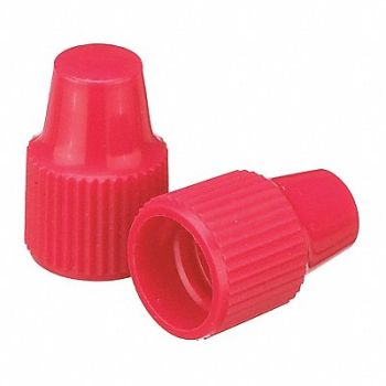 WHEATON Dropper Tip Cap 8-425mm PP Red PK100, 23MU94