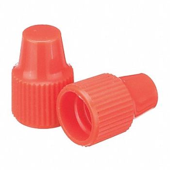 WHEATON Dropper Tip Cap 8-425mm PP Orange PK100, 23MU95