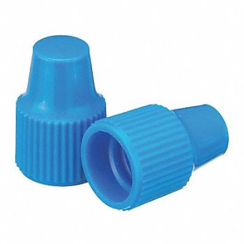 WHEATON Dropper Tip Cap 8-425mm PP Blue PK100, 23MU96
