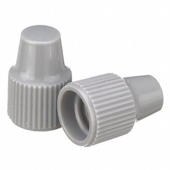 WHEATON Dropper Tip Cap 8-425mm PP Gray PK100, 23MU97