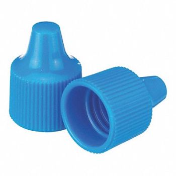 WHEATON Dropper Tip Cap 15-415mm PP Blue PK100, 23MV07