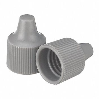 WHEATON Dropper Tip Cap 15-415mm PP Gray PK100, 23MV08