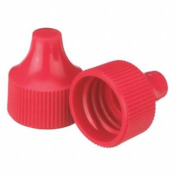WHEATON Dropper Tip Cap 20-410mm PP Red PK100, 23MV15