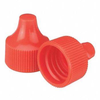 WHEATON Dropper Tip Cap 20-410mm PP Orange PK100, 23MV16