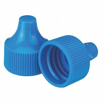 WHEATON Dropper Tip Cap 20-410mm PP Blue PK100, 23MV17