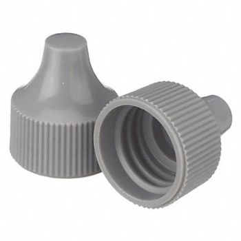 WHEATON Dropper Tip Cap 20-410mm PP Gray PK100, 23MV18