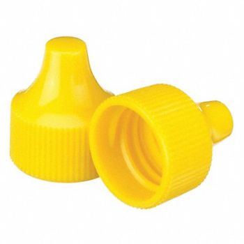 WHEATON Dropper Tip Cap 20-410mm PP Yellow PK100, 23MV21