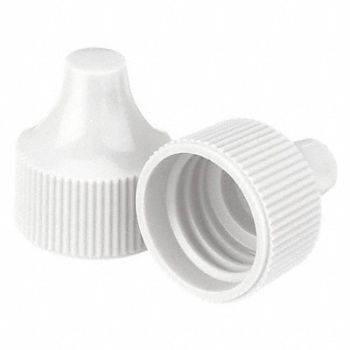 WHEATON Dropper Tip Cap 20-410mm PP WhitePK100, 23MV22