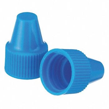 WHEATON Dropper Tip Cap 13-425mm PP Blue PK100, 23MV26
