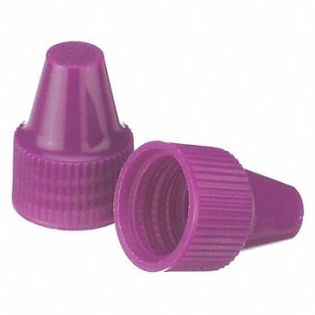 WHEATON Dropper Tip Cap 13-425mm PP Purple PK100, 23MV29