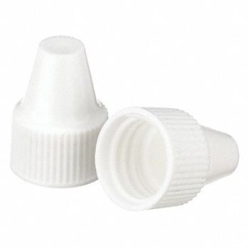 WHEATON Dropper Tip Cap 13-425mm PP WhitePK100, 23MV31