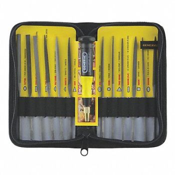 GENERAL TOOLS Needle File Set Swiss 5-1/2 in L, 23N602