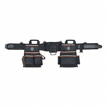 KLEIN TOOLS Black Tool Belt Ballistic Nylon, 23NN70