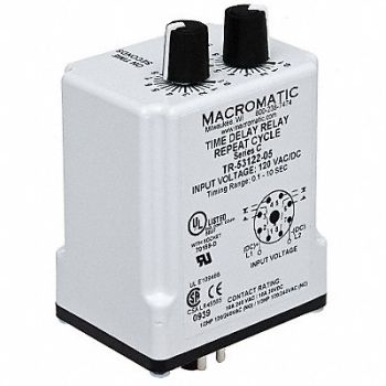 MACROMATIC H7837 Time Delay Relay 120VAC/DC 10A DPDT, 23NV17