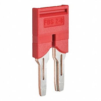 SCHNEIDER ELECTRIC Terminal Block Jumper Copper Plastic Red, 23NY21