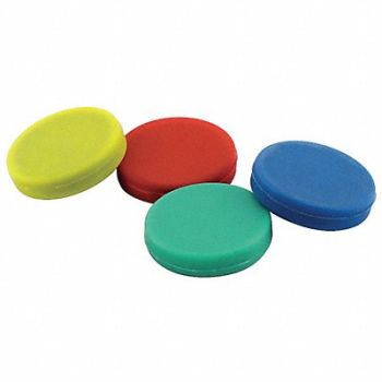 MASTER MAGNETICS Disc Magnets Red Blue Green Yellow PK4, 23PA78