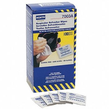 HONEYWELL NORTH Respirator Wipes 5 in x 7 in PK100, 23PF96