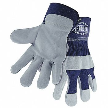 PIP Lthr Palm Gloves Cowhide Blu/Gray S PK12, 23PG37
