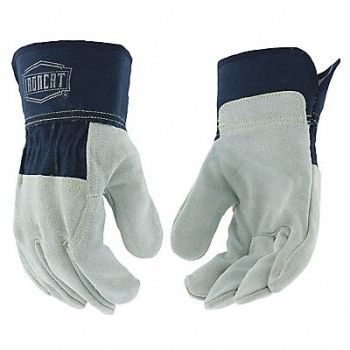 PIP Lthr Palm Gloves Cowhide Blu/Gray M PK12, 23PG58