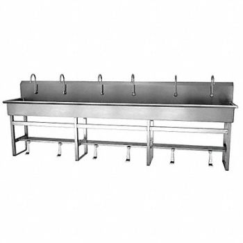 SANI-LAV SaniLav Wash Sta Rect 117inx16-1/2inx8in, 23PH40