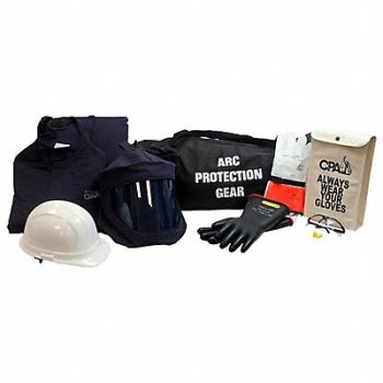 CHICAGO PROTECTIVE APPAREL H5440 Arc Flash Jacket and Bib Kit Navy 3XL, 23TN89